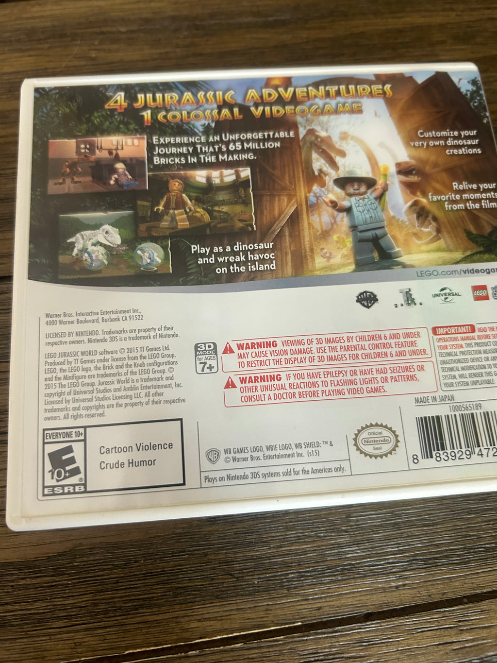 Lego Jurassic world 3ds