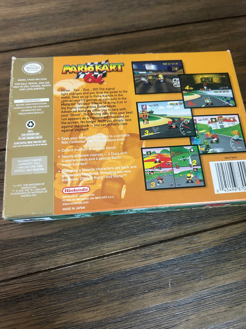 Mario kart 64 cib n64